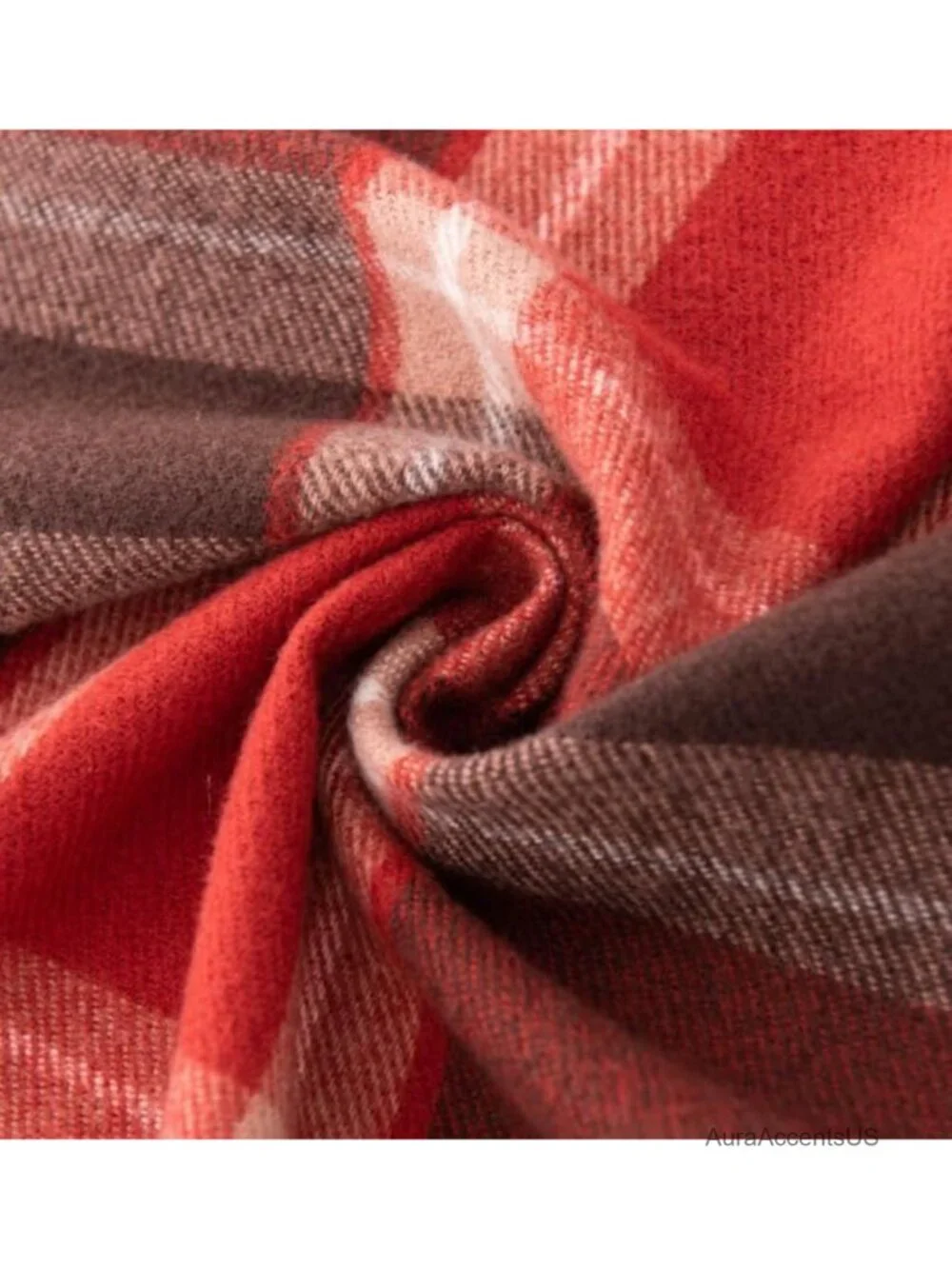 Women's Plaid Fringe Scarf Oversized Wrap Shawl Acrylic Winter Warm